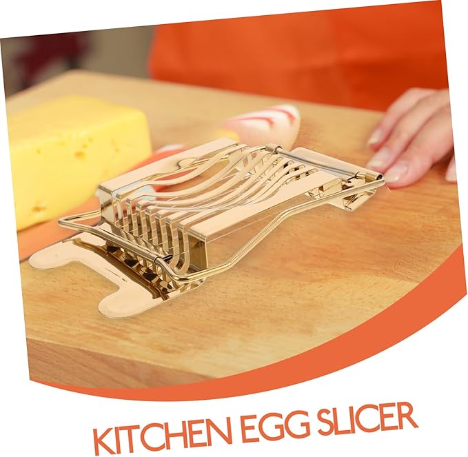 Heavy Duty Stainless Steel Egg Slicer and Multi-functional Fruit Dicer Tool for Even Slicing of Hard Boiled Eggs Mushrooms Cheese and Strawberries Compact Kitchen Essential