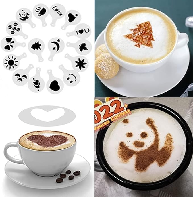 JrundMsoxz Rechargeable Milk Frother - 3-Speed Electric Handheld Coffee Mixer With 2 Whisks and Decoration Tool, Stand-up Design for Latte, Cappuccino, Cream (White)