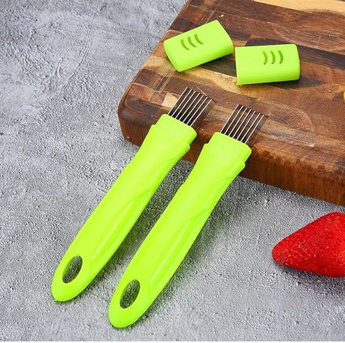Shred Silk The Knife, Stainless Steel Onion Slicer, Green Onion Cutter Slicer for Kitchen Cutting Garlic Pasta Seaweed Garnishing Blooming Choppers and Mincers,Slicer Kitchen Gadget (10)
