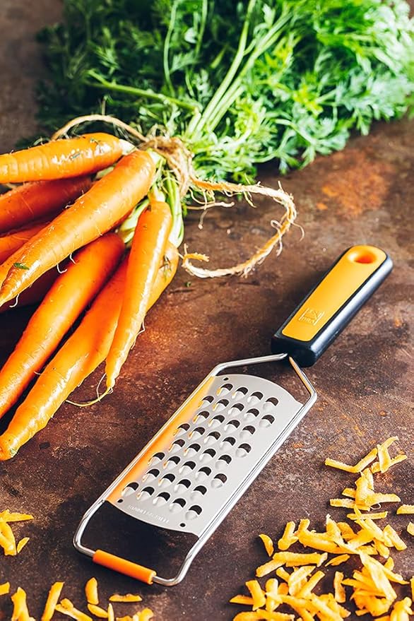 BRA A195024 Efficient Coarse Grater Made of Stainless Steel Orange