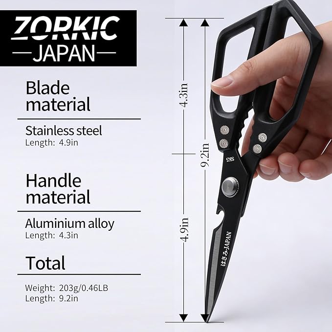 Japanese Kitchen Shears Set, Heavy Duty Poultry Shears All Purpose, Kitchen Meat Scissors for Steak Cutting, Chicken Bones, and Turkey Christmas Gifts for Men Women Mom Dad