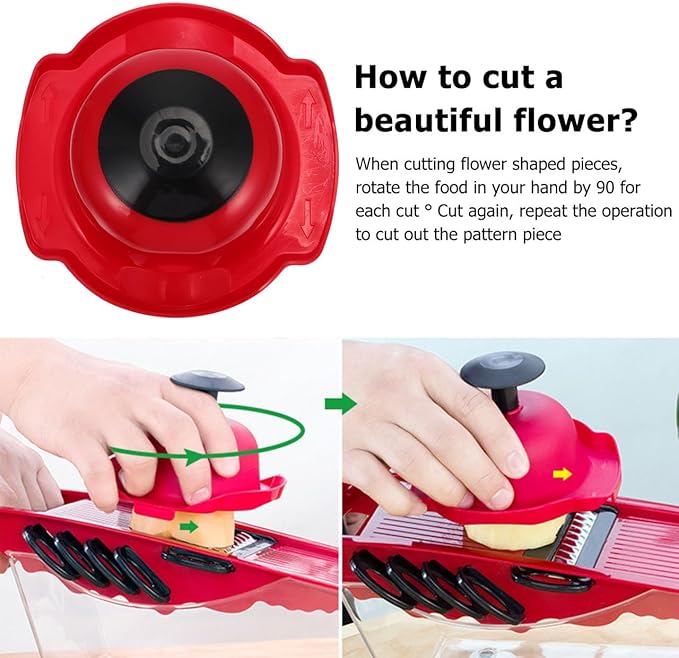 Food Safety Holder for Mandolin Slicer or Grater, Finger Anti-Cut Protectors for Vegetable Grater, Food Slicer Cutter Finger Guard for Mandoline Slicer
