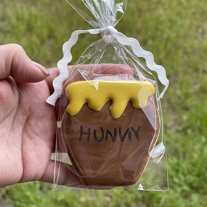 Bee Cookie Cutters Set - 3 Inches - 7 Piece - Beehive, Flower, Honeycomb and Honey Jar Stainless Steel Biscuit Molds for Honey Bee Party Decoration Favor