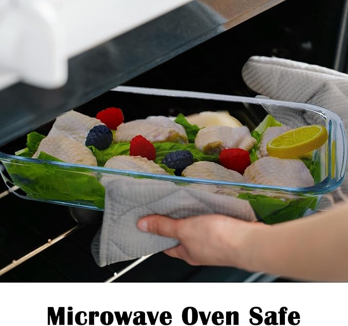 Small Glass Baking Dish for Oven, 1.6L Casserole Dishes for Oven, 11.6x6.9 Glass Baking Pan
