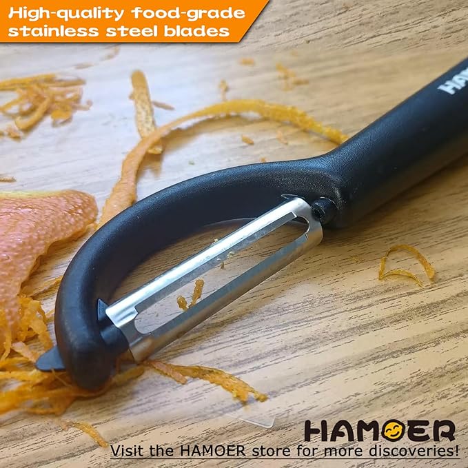 Lemon Zester Tool with Channel Knife Citrus Twist Making Tool Ergonomic Curved Handle Gold-Black