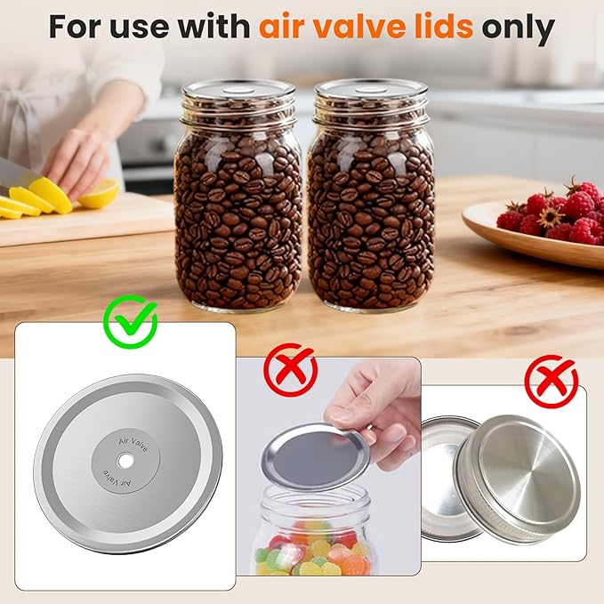 Electric Mason Jar Vacuum Sealer, Upgraded 3-in-1 Jar Vacuum Sealer Kit for Mason Jars, Canning, Containers, Bags, Ideal for ‌Home Cooks, DIY Enthusiasts