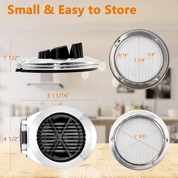 Egg Slicer, Egg Slicer for Hard Boiled Eggs Dishwasher Safe, Stainless Steel Wire, with Anti-slip Groove, 2 Slicing Styles, Suitable for Egg Strawberry Soft Fruits and Vegetables