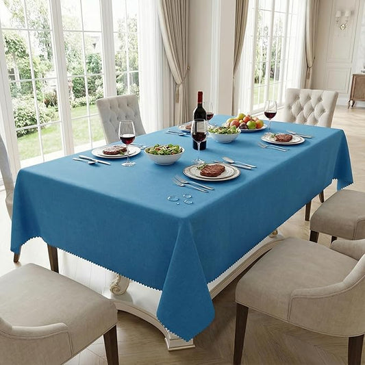HX&OD Rectangular Tablecloth Cationic Fabric Waterproof Stain Resistant Wrinkle-Resistant for Home/Decoration/Party/Buffet/Wedding/Dining Room/Camping
