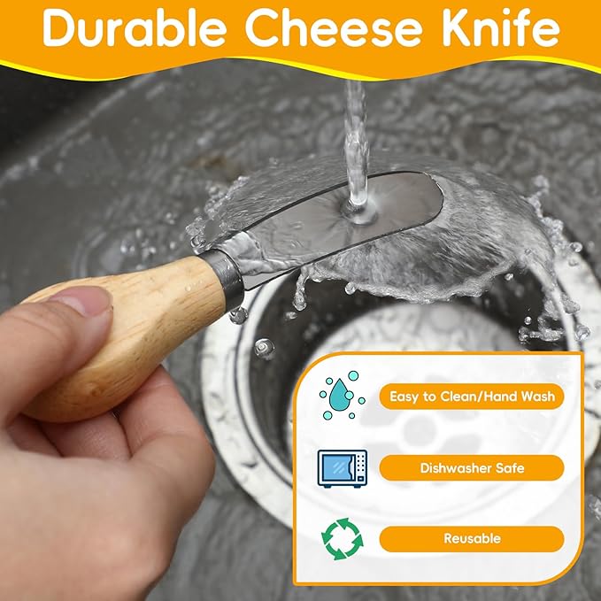 LemonRoad 100 Pcs Cheese Butter Spreader Knife Stainless Steel Butter Knife with Wooden Handle for Jam, Sandwiches, Dips and Charcuterie Kitchen Gadgets Bulk