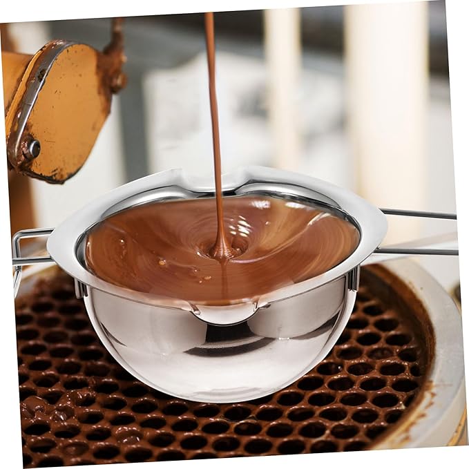 Stainless Steel Chocolate Melting Pot Butter Heating Pot Melting Bowl Spatula Multi-functional for Cheese Oil Milk Easy Clean Compact Design