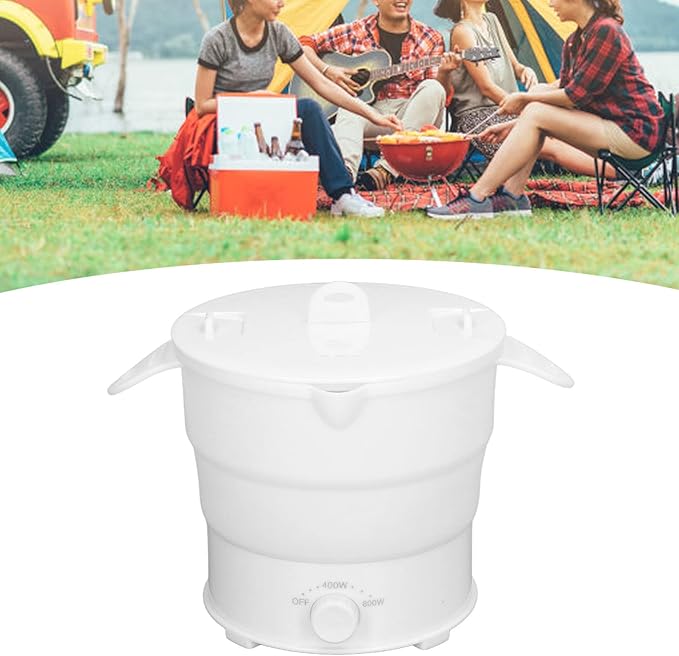 Topyond 1.2L Portable Foldable Electric Hot Pot Cooker for Home Dormitory Office Travel,Multifunctional Ramen Cooker, Compact College Essentials