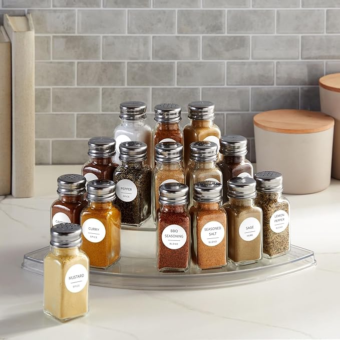 Juvale 24 Pack Glass Salt and Pepper Shakers Bulk Set - Restaurant Salt and Pepper Shakers - Spice Containers for Restaurant (2 Oz, Clear)