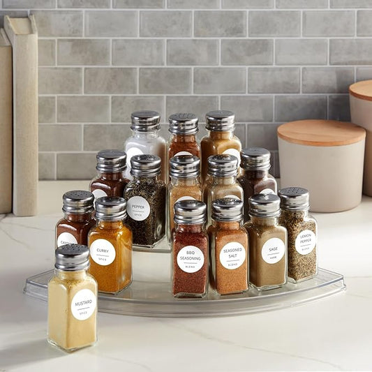 Juvale 24 Pack Glass Salt and Pepper Shakers Bulk Set - Restaurant Salt and Pepper Shakers - Spice Containers for Restaurant (2 Oz, Clear)