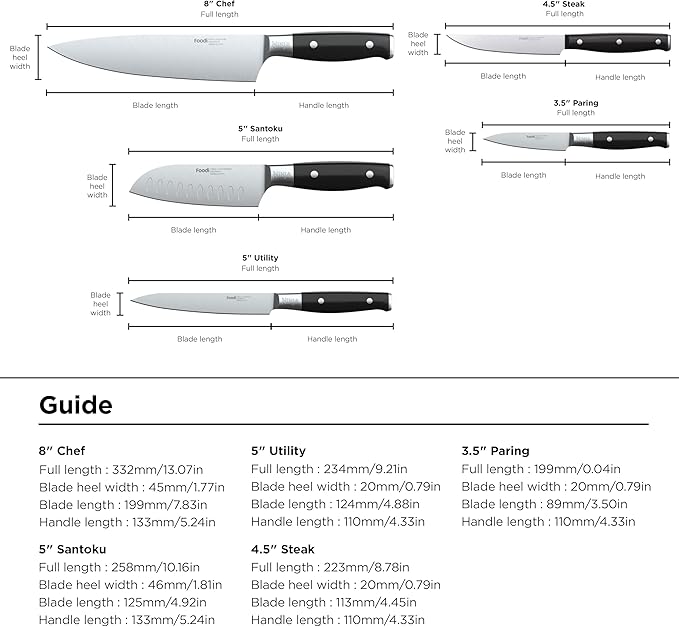 Ninja K32012 Foodi NeverDull Premium Knife System, 12 Piece Knife Block Set with Built-in Sharpener, German Stainless Steel Knives, Black
