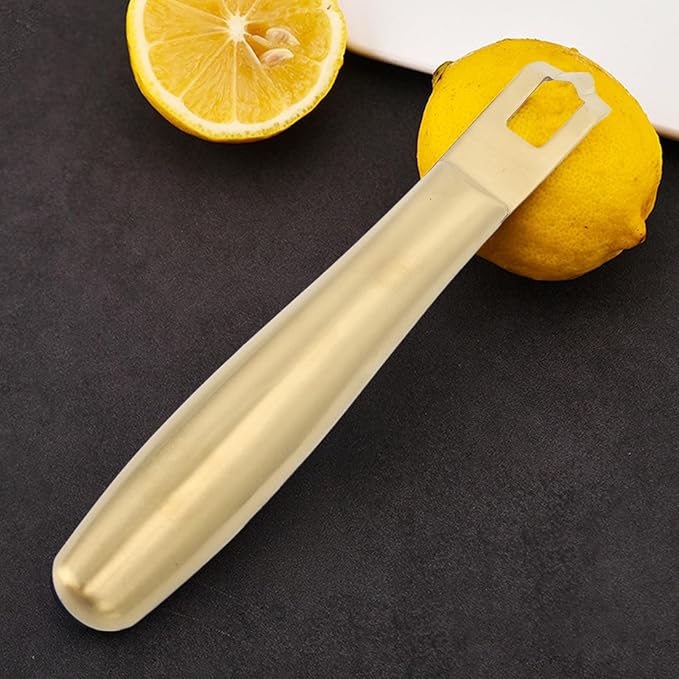 Stainl Steel N Zest Peeler Tool for Cocktails Multifunctional Kitchen Gadget D N Peeler Zester for Rus Uits (Gold)