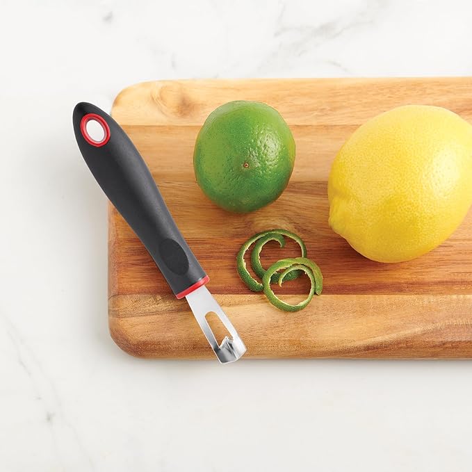 CAT CORA Channel Knife, Professional Japanese Stainless Steel Blade For Cutting Citrus Peel Strips For Garnishes, Ergonomic Soft-Grip Handle