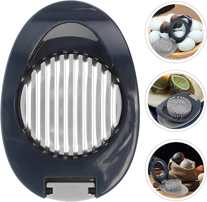 PRETYZOOM Egg Slicer Egg Dicer Navy Multipurpose Kitchen Cutter Petal and Slice Function Food-grade Plastic and Cooking