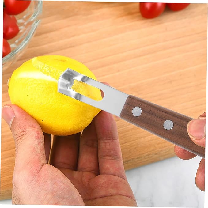 GLEAVI 2Pcs Stainless Steel Fruit Grater Lemon Zester Kitchen Supplies for Cheese and Butter Kitchen Tool with Wood Handle for Home Restaurant Use