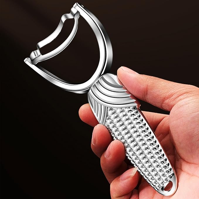Maxjoy Corn Peeler and Cob Stripper Stainless Steel Tool for Kernel Removal on Corn Cob