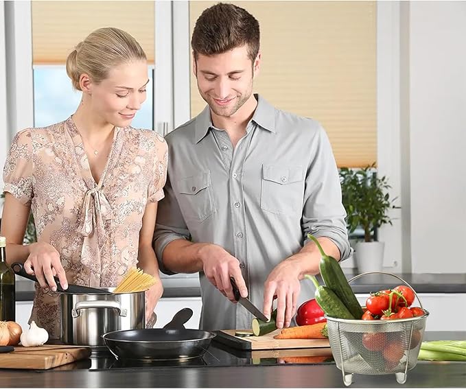 Steamer Basket for Instant Pot, Stainless Steel Vegetable Steamer Basket insert for 6 qt or 8 quart, Instant Pot Accessories, Stainless Steel Strainer Insert with Silicone Glove, Metal Egg Basket