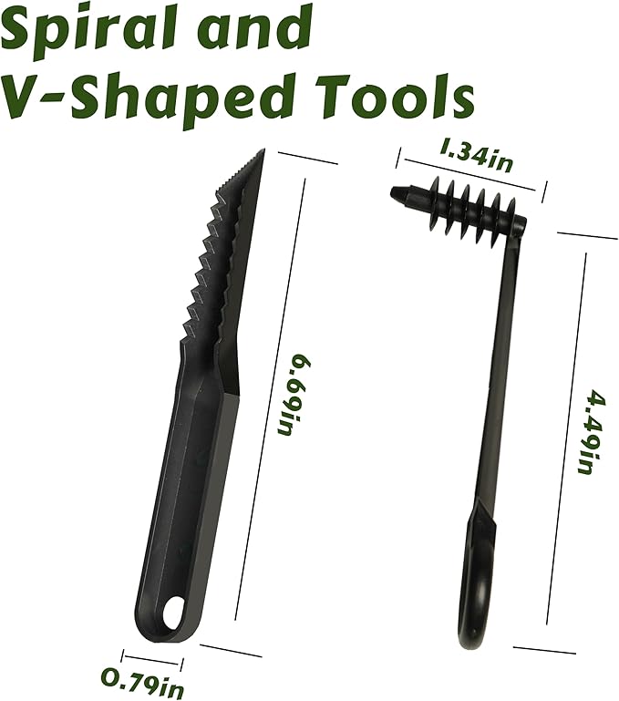 3 PCS Kitchen Spiral and V Shaped Tools Set, Hand Spiral Slicer for Melon Fruit Potato Cucumber Carrot Vegetables Slicer Cutter, Kitchens and Dining Accessories Tool