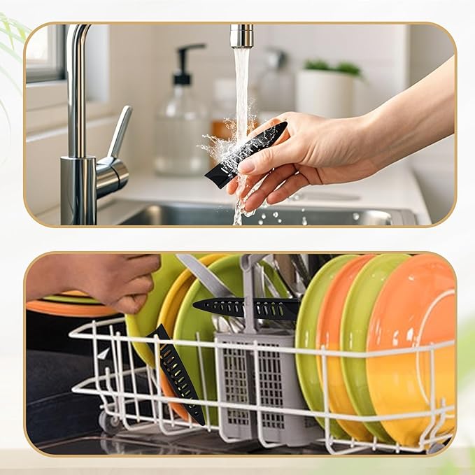 2 Pcs Knife Sheath Blade Protector Kitchen Safety Knife Covers or Sleeves for 5 inch Paring Knives Universal Black Plastic Knives Guards for Kitchen