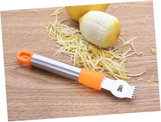 OUNONA Stainless Steel Zester Grater Peeler for Citrus Chocolate Cheese for Home Cooking Easy to Clean with Firm Grip Random Color Random Color