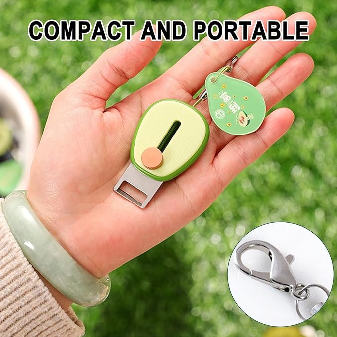 2Pcs Avocado-Shaped Fruit Vegetable Peeler – 2025 New Stainless Steel Blade, Portable Keychain, Ergonomic Design for Apples Cucumbers Potatoes