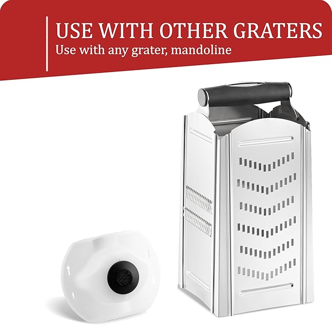 Borner by Reston Lloyd Food Safety Holder for Mandoline Slicers, Cutters & Food Graters, Protective Hand, Finger Guard for Safe Slicing & Grating, Purple