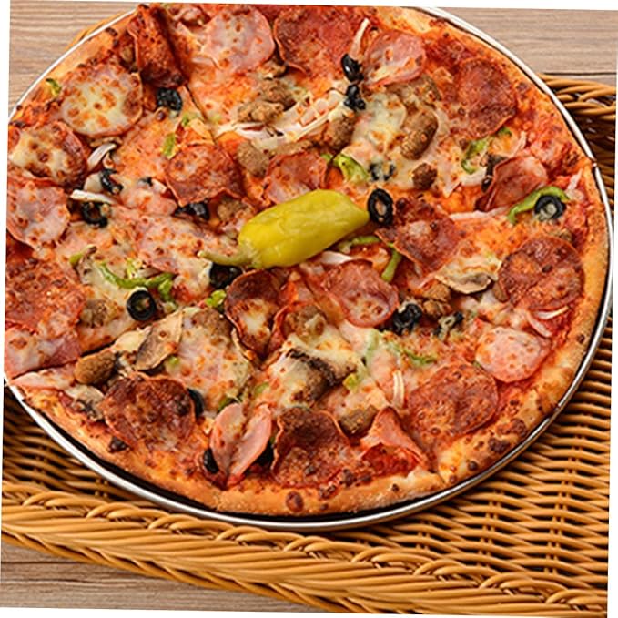 VINTORKY Perforated Round Pizza Pan Household Baking Tray for Efficient Baking Non-stick Pizza Plate Easy Cleaning