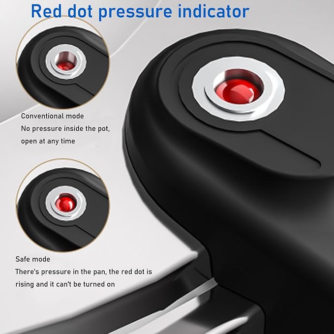 Stainless Steel Pressure Cooker, 80kpa Dual Handle Pressure Canner Large Capacity Pressure Cooking Pot Kitchen Pressure Pan for Gas Stove Electric Stove Induction