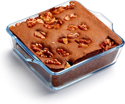 NUTRIUPS Mini 4.5x5.9x1.3in Square Glass Baking Dish for Oven, 10oz Square Cake Pan Glass Casserole Dishes for Oven