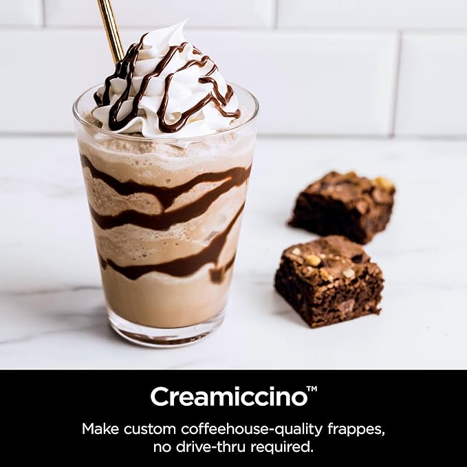Ninja NC501 CREAMi Deluxe 11-in-1 Ice Cream & Frozen Treat Maker with 2 XL Family Size Pint Containers, Black (Renewed)