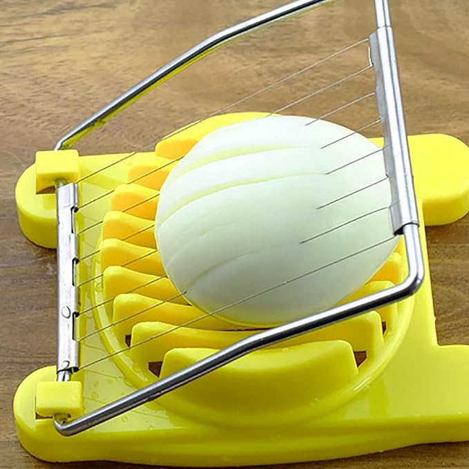 Egg Slicer, Egg Splitter, Fancy Egg Cutter Tool, Kitchen Egg Slicer for Hard Boiled Eggs Tool (Color : Blue)