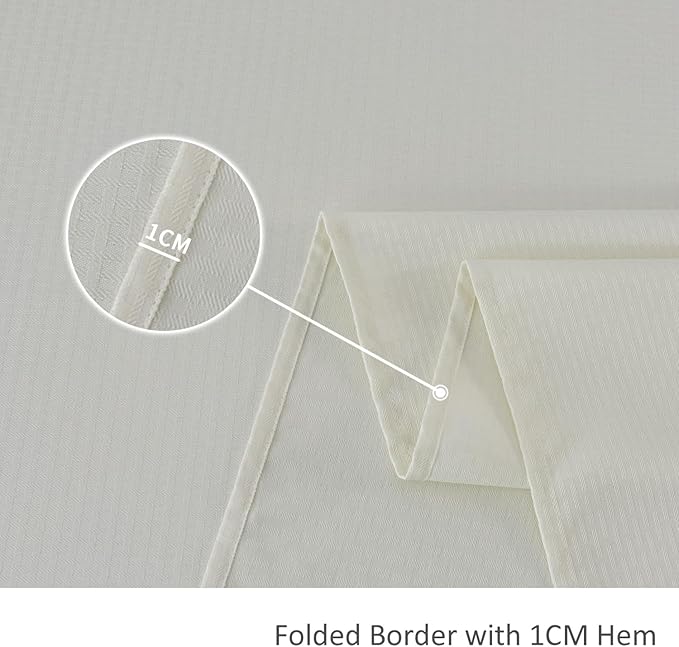 maxmill Weaved Texture Rectangle Tablecloth Water Resistant Wrinkle Free Spill-Proof, Soft Table Cloth for Dining Room Decoration, Banquet Parties Event Holiday Dinner, 60 x 84 Inch Ivory