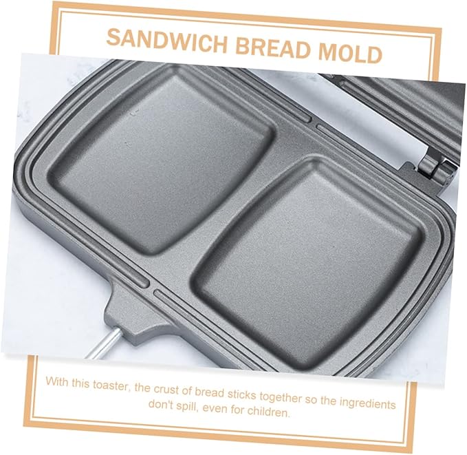 GLEAVI Double Sided Non Stick Sandwich Maker Pan Versatile Breakfast Tool for Stovetop Cooking for Sandwiches Waffles Eggs and More Easy to Use Household Breakfast Machine