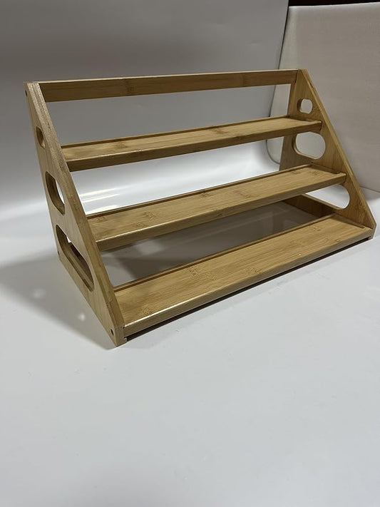 Spice Organizer, Bamboo 3 Tier Spice racks, Kitchen Seasoning Spices Rack, Suitable for Spice Organizers Such as Sitchen Countertops, Stoves, Sorage Rooms (M)