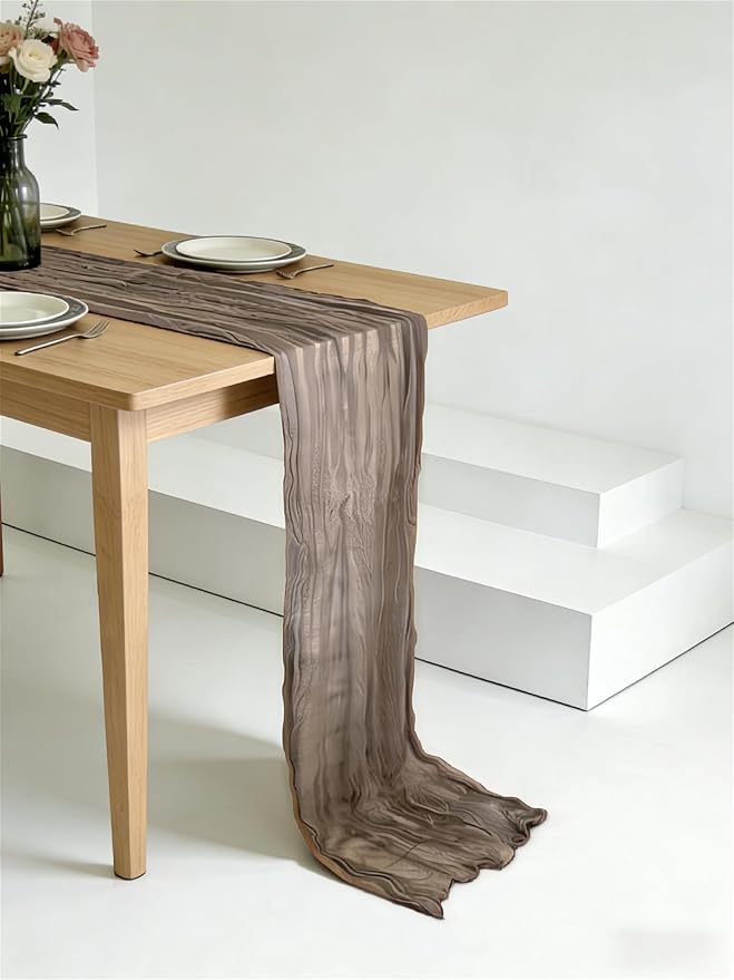3 Pack Nude Cheesecloth Table Runner -17×120 Inch Gauze 10 FT Long Cheese Cloth Table Runners for Bridal Wedding Party Baby Shower Holiday Birthday Home Easter Decor (Nude, 3PC)
