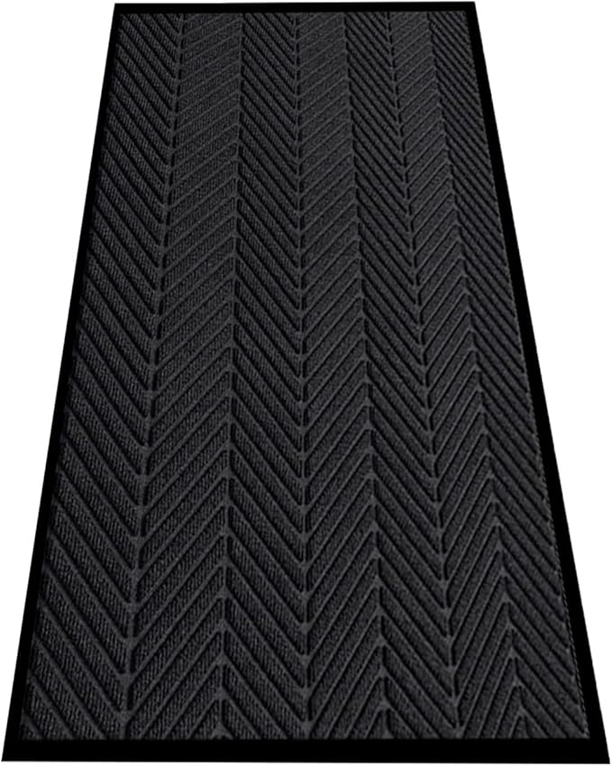 Front Door Mat,3'x6' Commercial Floor Mat Indoor Outdoor Entrance, Heavy Duty Welcome Mat, Rubber Backing Non Slip Doormat for Entryway, Large Entry Rug for Home Office Business Areas