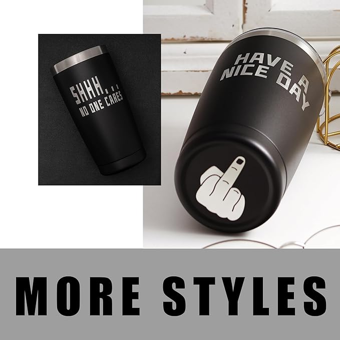 Birthday Gift for Women Men - I Came I Saw Tumbler Gag Gifts Funny Adult Grandpa Gifts for Him Drinking Cup for Elderly Senior Citizen, 20 Oz Insulated Tumbler, Black