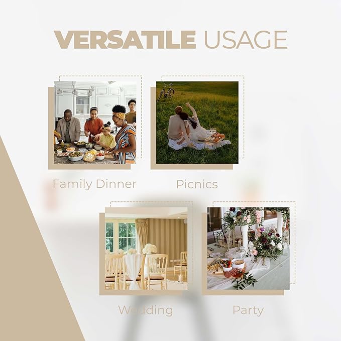 Waterproof Round Tablecloth for Round Dining Table, Decorative Rustic Soft Wipeable Table Cloths Cover Indoor Outdoor Use for Holiday,Wedding, Kitchen (70 Inch,Round (4-6 Seats),Beige)