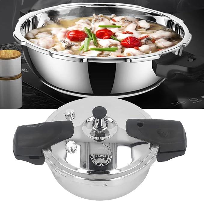 Stainless Steel Pressure Cooker, 1.8L Electric Pressure Cooker 1.8 Liter Mini Pressure Cooke Slow Cooker Explosion Proof Rice Cooker Yogurt Maker Cake Maker Egg Cooker Hot Pot
