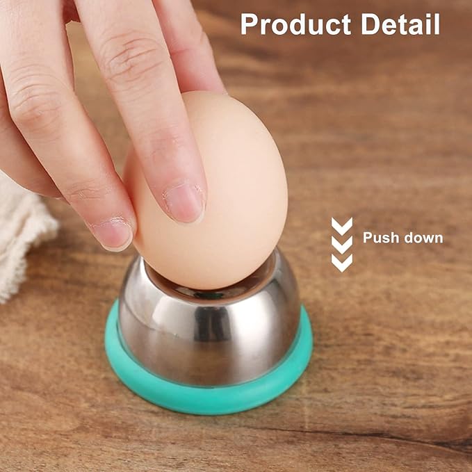1Pcs Blue Egg Piercer, Stainless Steel Egg Poker Heavy Duty Egg Tool, Great Eggshell Peeler for Boiling Eggs/Hard Boiled Eggs