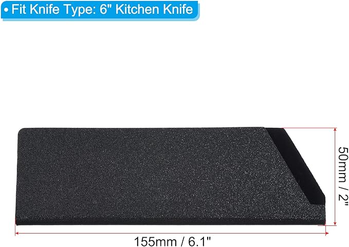 PATIKIL ABS Knife Cover Sleeves for 6" Kitchen Knife, Knives Edge Guard Blade Protector Universal Knife Sheath for Home Kitchen, Black