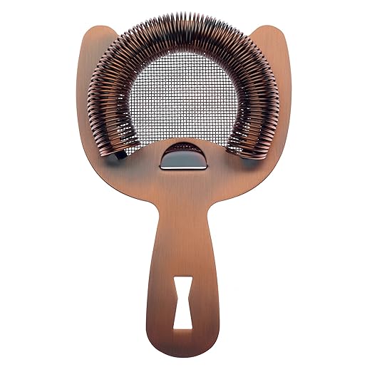 Barfly Fine Mesh Spring Strainer, Antique Copper