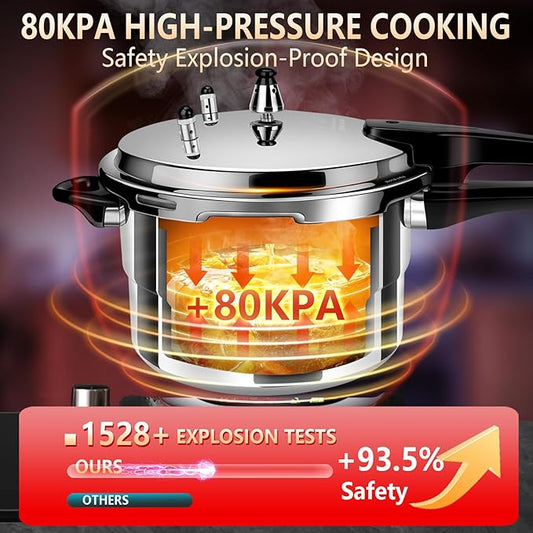 3.17 Quart Pressure Cooker Aluminum, Small Mini All Stovetops Induction Compatible Thickened Pressure Cooker with Spring ollas de presión para cocinar 3+qt