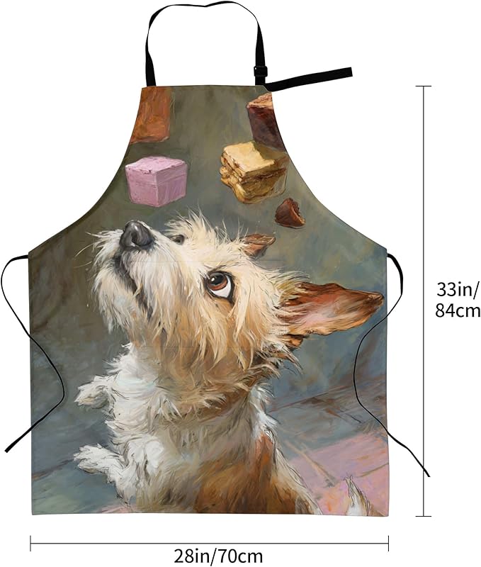 Apron with Pockets Aprons for Women Men Kitchen Chef Apron for Cooking Gardening Server Waitress Painting