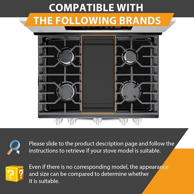 Upgraded WB31X24738 Cast Iron Griddle Replacement for GE General Electric Stove Parts,WB31X24738 StoveTop Pan Parts for JGB700SEJ4SS JGSS66SEL3SS Burner Center Griddles Stove Top Griddle for Gas Stove
