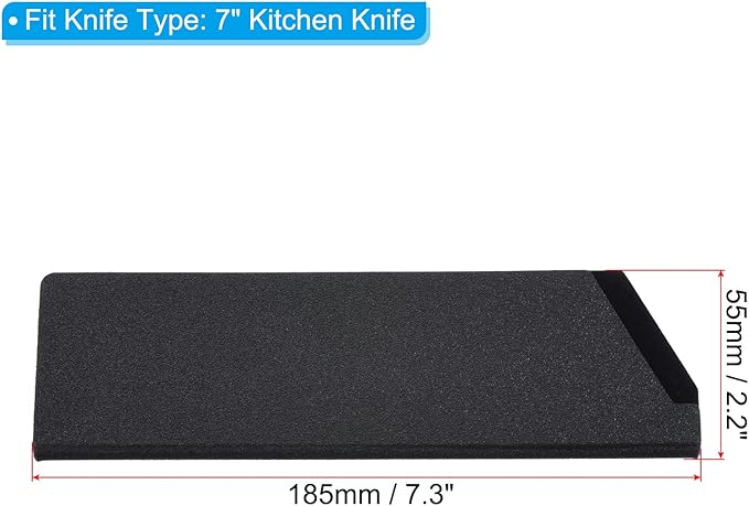 PATIKIL ABS Knife Cover Sleeves for 7" Kitchen Knife, Knives Edge Guard Blade Protector Universal Knife Sheath for Home Kitchen, Black