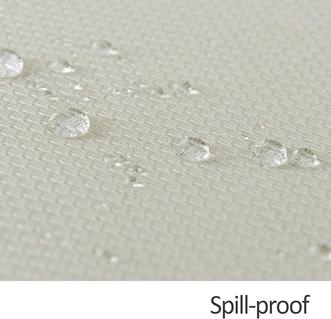 maxmill Rectangle Textured Tablecloth Waterproof Spillproof Wrinkle Free Table Cloth, Kitchen Dining Tabletop Decoration, Fabric Table Cover for Outdoor and Indoor Use, 52 x 70 Inch, Ivory